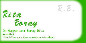 rita boray business card